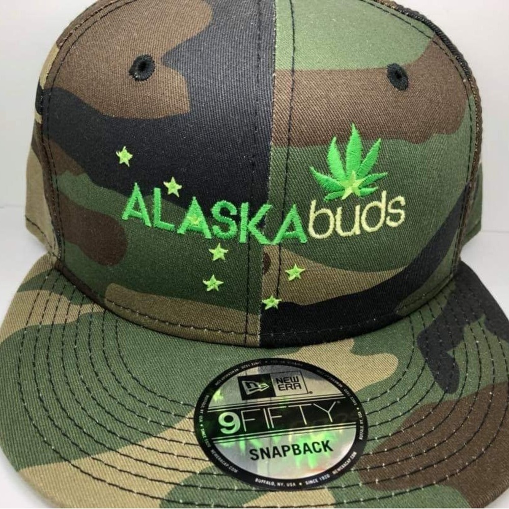 ALASKAbuds camo trucker SnapBack hat